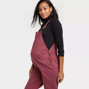 The Nines by HATCH Sleeveless Cotton Twill Maternity Overalls